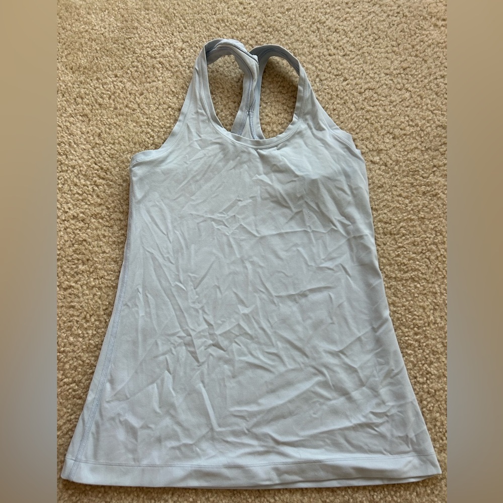 Lululemon light blue cool racerback tank top *nulu sz 10